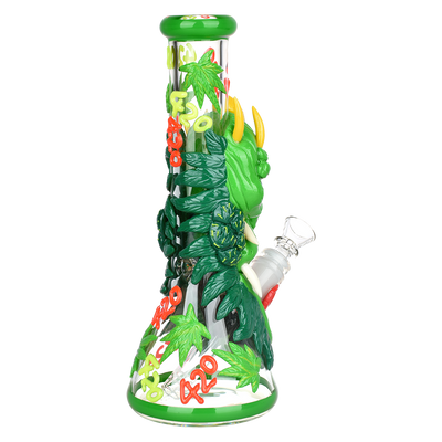 420 Dragon Glow Beaker Bong | Back View