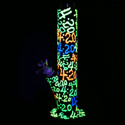 420 Everywhere Straight Tube Bong | Glow In The Dark