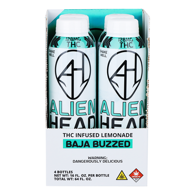 Alien Head D9 THC Lemonade | Baja Buzzed | 4 Pack