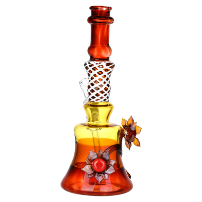 Amber Autumn Flower Bong | Back View
