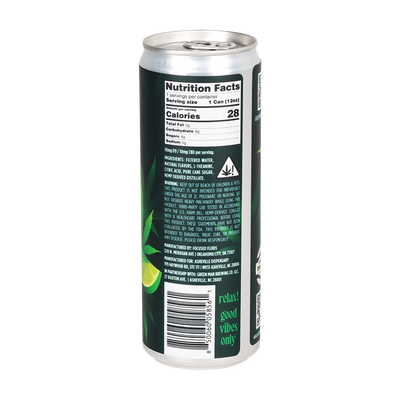 Asheville Dispensary x Green Man Brewery Seltzer | Leisure Lime | Can Back View