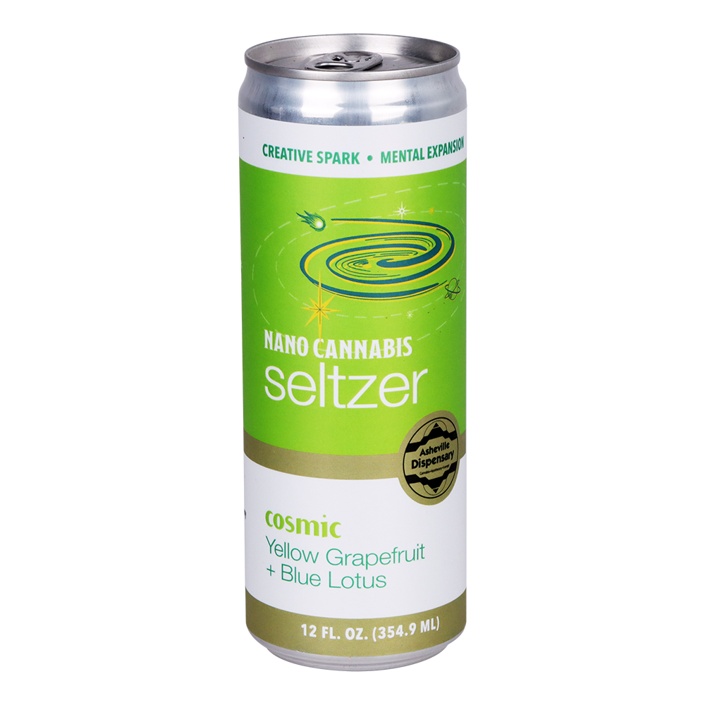 Asheville Dispensary Nano Cannabis Seltzer | Cosmic Yellow Grapefruit | Individual Can