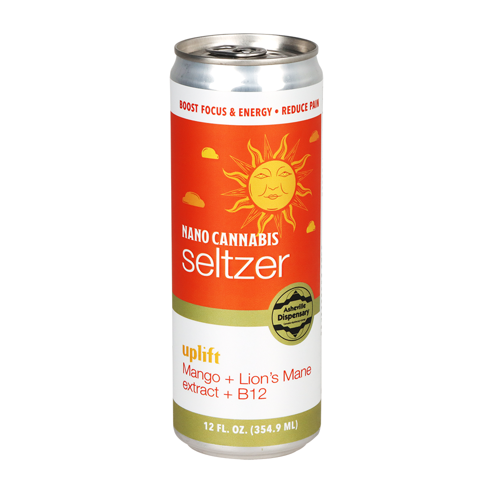 Asheville Dispensary Nano Cannabis Seltzer | Uplift Mango | Individual Can