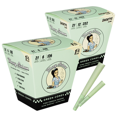 Blazy Susan Pre-Rolled Cones | Green Bulk Box | 21pc Group