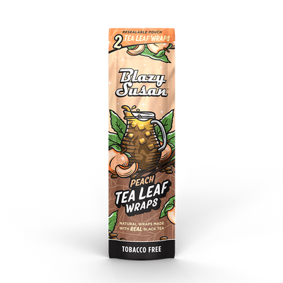 Blazy Susan Tea Leaf Wraps | Peach Tea | Individual Pouch