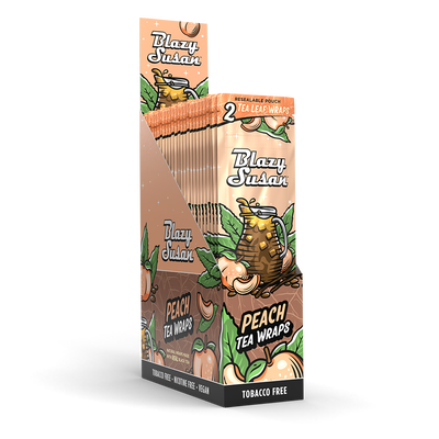 Blazy Susan Tea Leaf Wraps | Peach Tea | Full Box