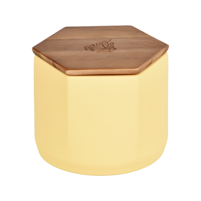 BRNT Designs Malua Ceramic Stash Jar | Yellow | Closed View
