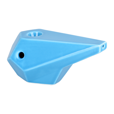 BRNT Designs Prism Ceramic Hand Pipe | Carb Hole & Mouthpiece View