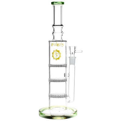 Chakra Triple Honeycomb Tower Bong | Back View