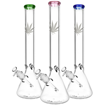 Classic Glass Silver Leaf Beaker Bong | Extra Large | Group