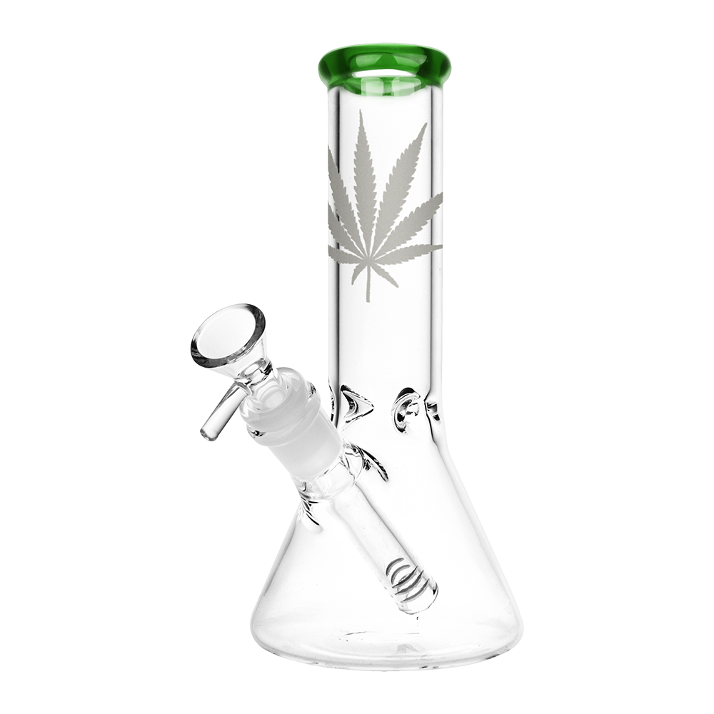 Classic Glass Silver Leaf Beaker Bong