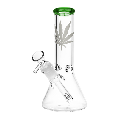 Classic Glass Silver Leaf Beaker Bong