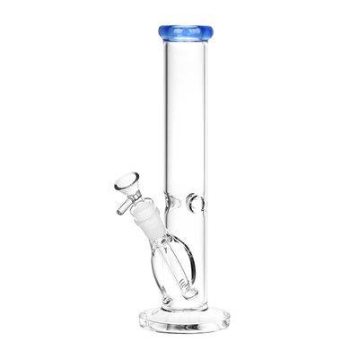 SeshGear Classic Glass Straight Tube Bong | Medium | Blue