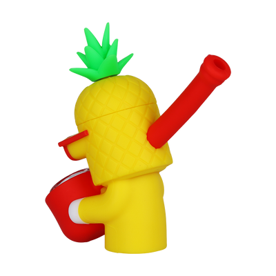 Cool Guy Pineapple Secret Stash Pipe | Back View