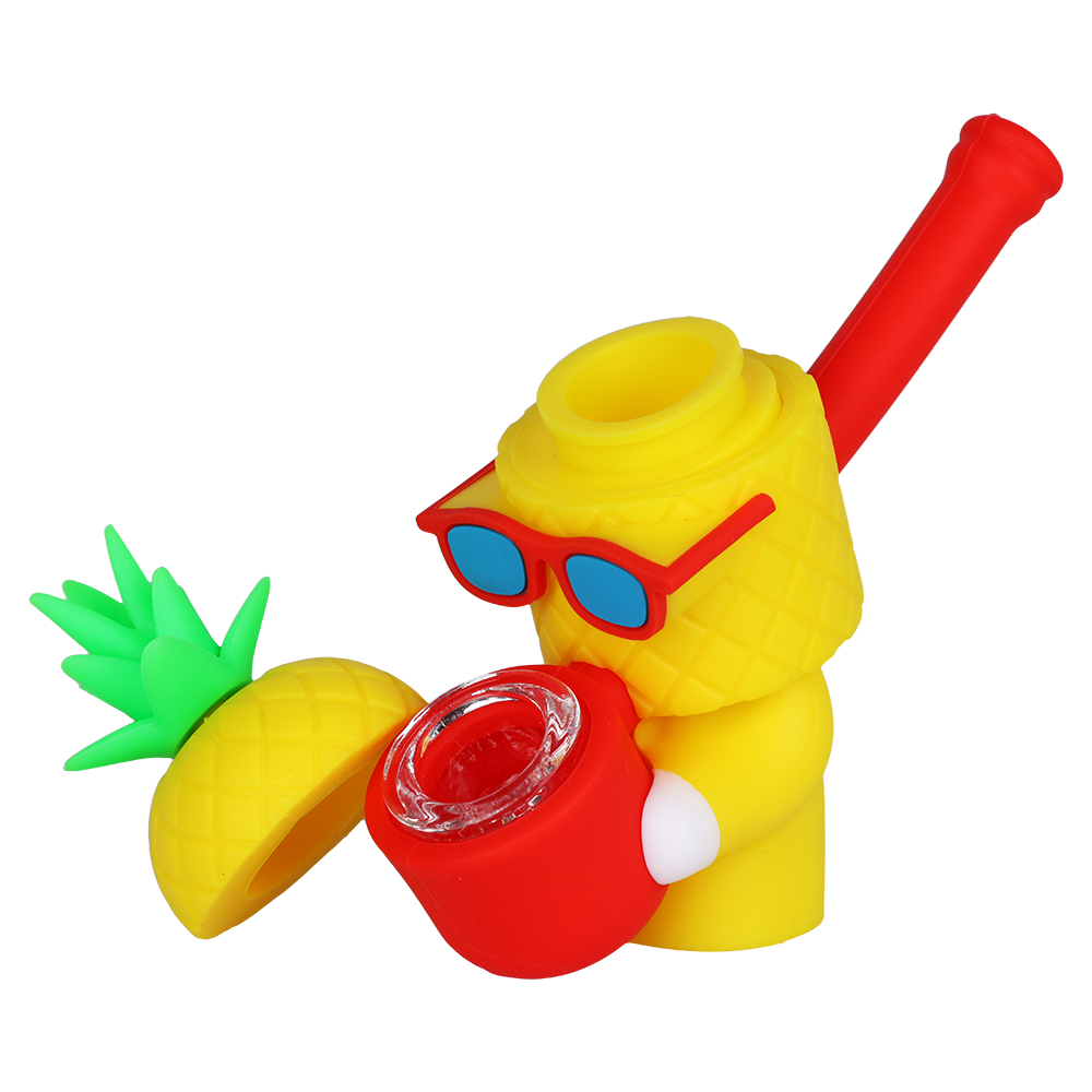Cool Guy Pineapple Secret Stash Pipe | Open View
