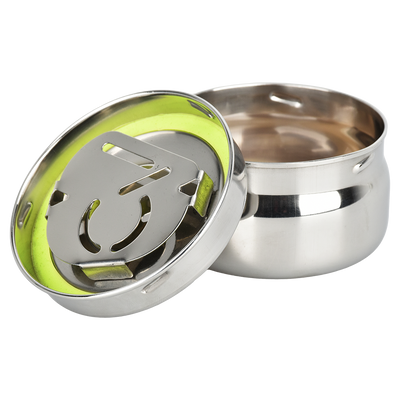 CVault Twist Stainless Steel Storage Container | Open View