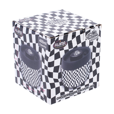 Dank Tank Vacuum Glass Jar | Checkerboard | Packaging