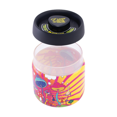 Dank Tank Vacuum Glass Jar | Mushroom Vibe | Open View