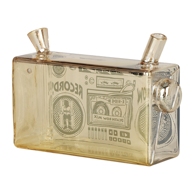 Death Row Records Boom Box Blunt Bubbler | Gold Back View