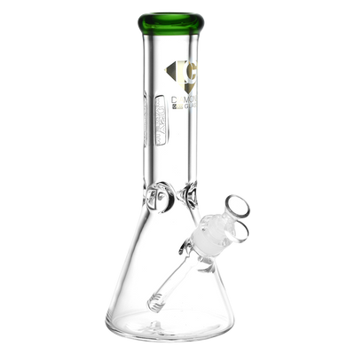 Diamond Glass American Made Beaker Bong | Green