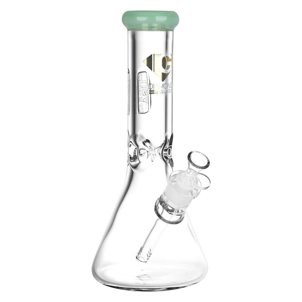 Diamond Glass American Made Beaker Bong | Light Green