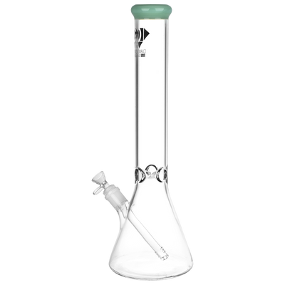 Diamond Glass Gold Classic Beaker Bong | Back View