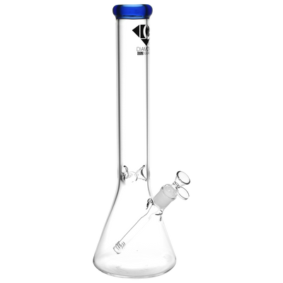Diamond Glass Gold Classic Beaker Bong | Blue