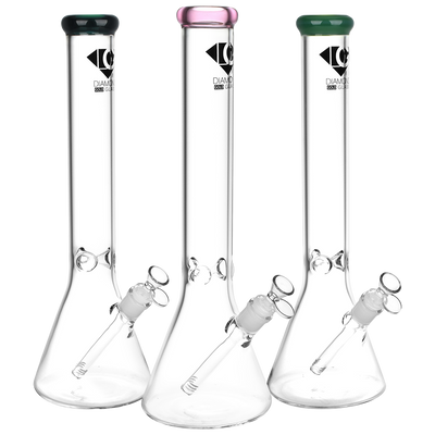Diamond Glass Gold Classic Beaker Bong | Group