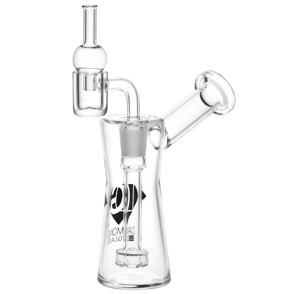 Diamond Glass Rong Mini Dab Rig Set | Frontal View