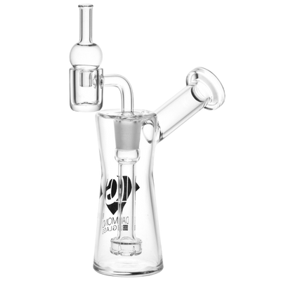 Diamond Glass Rong Mini Dab Rig Set | Frontal View