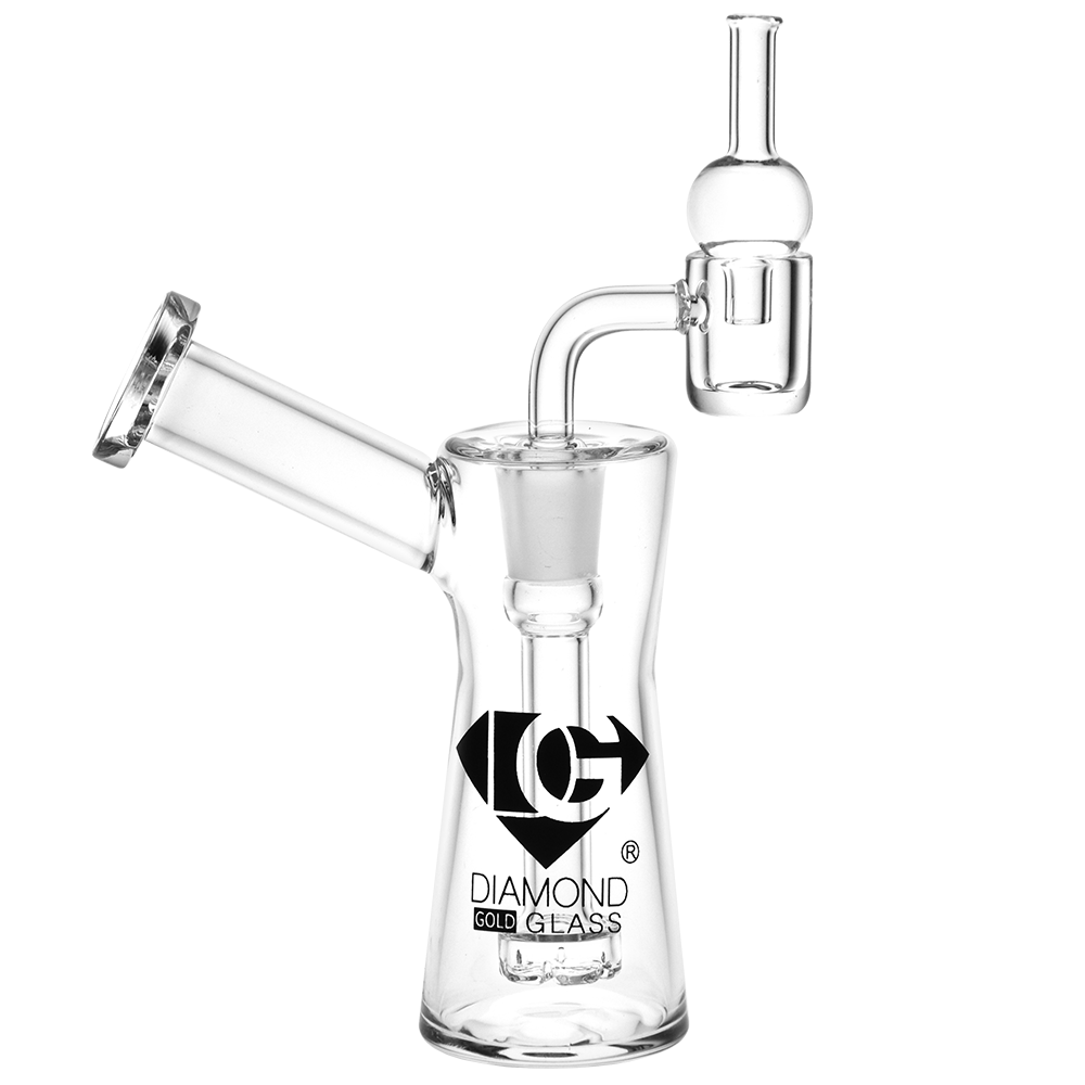 Diamond Glass Rong Mini Dab Rig Set | Side View
