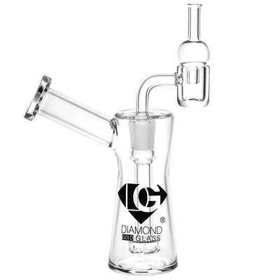Diamond Glass Rong Mini Dab Rig Set | Side View