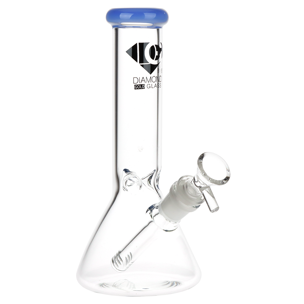 Diamond Glass Sugar Beaker Bong | Blue