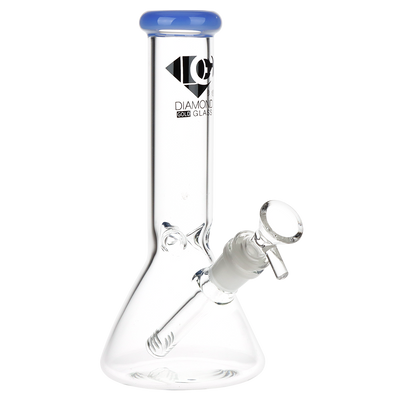 Diamond Glass Sugar Beaker Bong | Blue