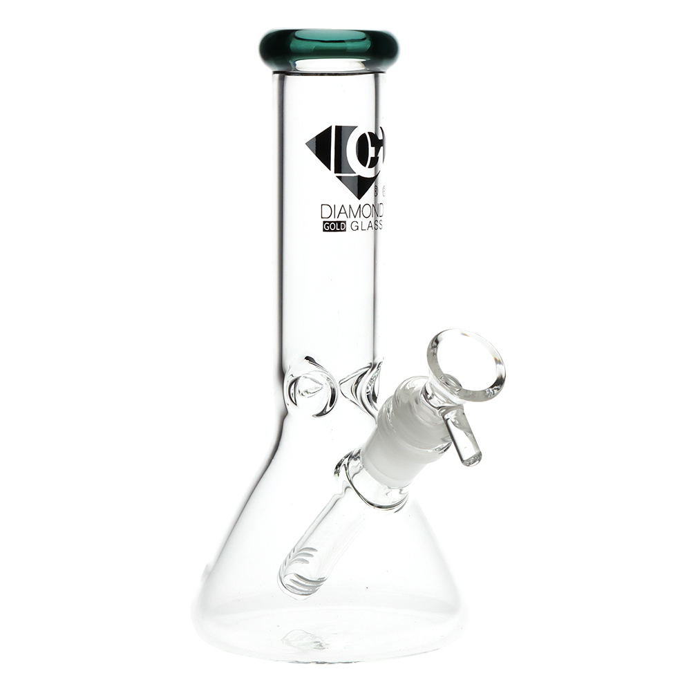 Diamond Glass Sugar Beaker Bong | Teal