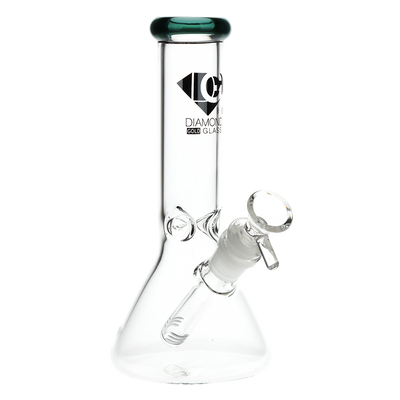 Diamond Glass Sugar Beaker Bong | Teal