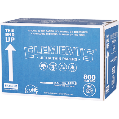 Elements Rice Pre-Rolled Cones | 800pc Bulk Box