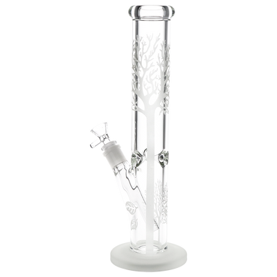 Forest Aglow Straight Tube Bong | Back View