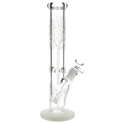 Forest Aglow Straight Tube Bong | Front View