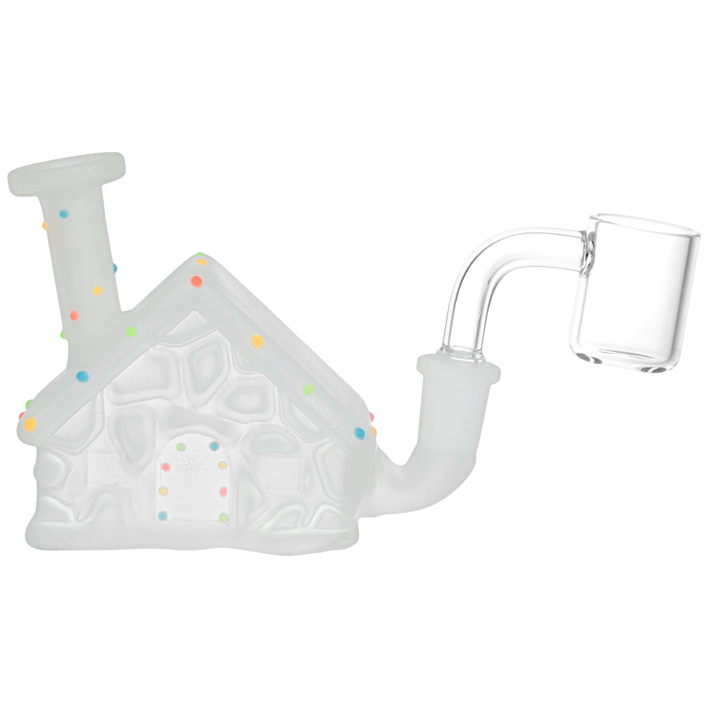 Frosted Christmas House Dab Rig | Front View