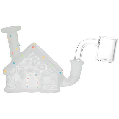 Frosted Christmas House Dab Rig | Front View