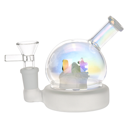 Frosted Snow Globe Bong | Side View