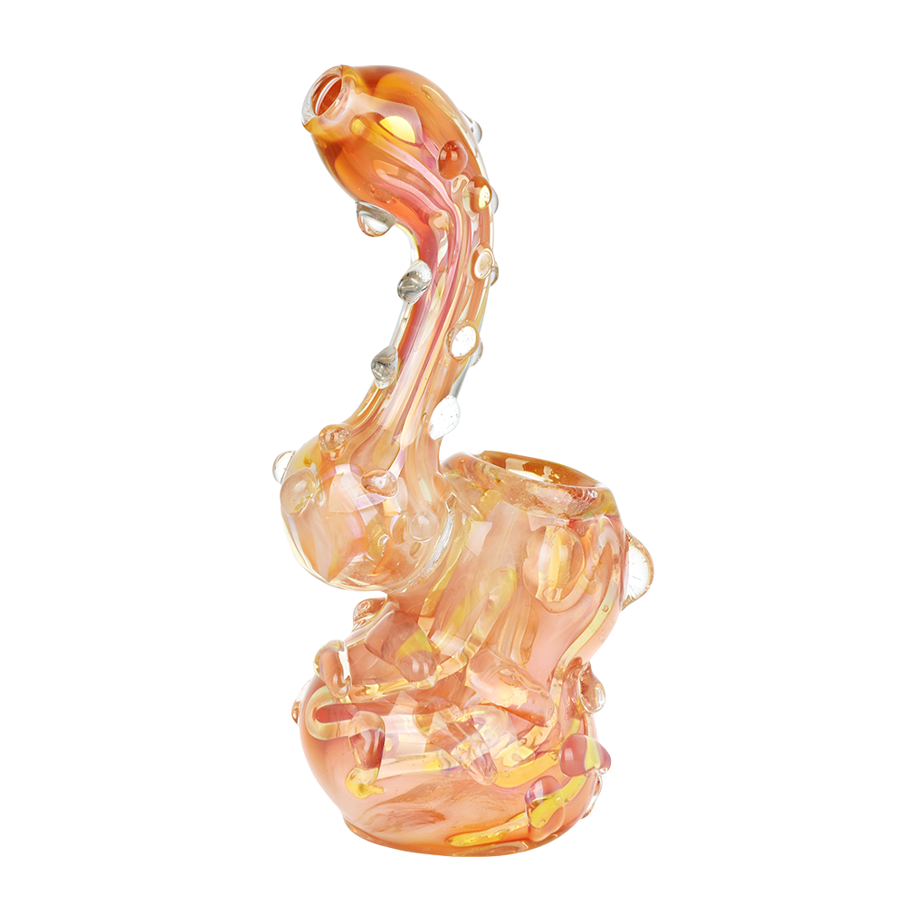 Full Blown Marble Golden Bubbler | Back View