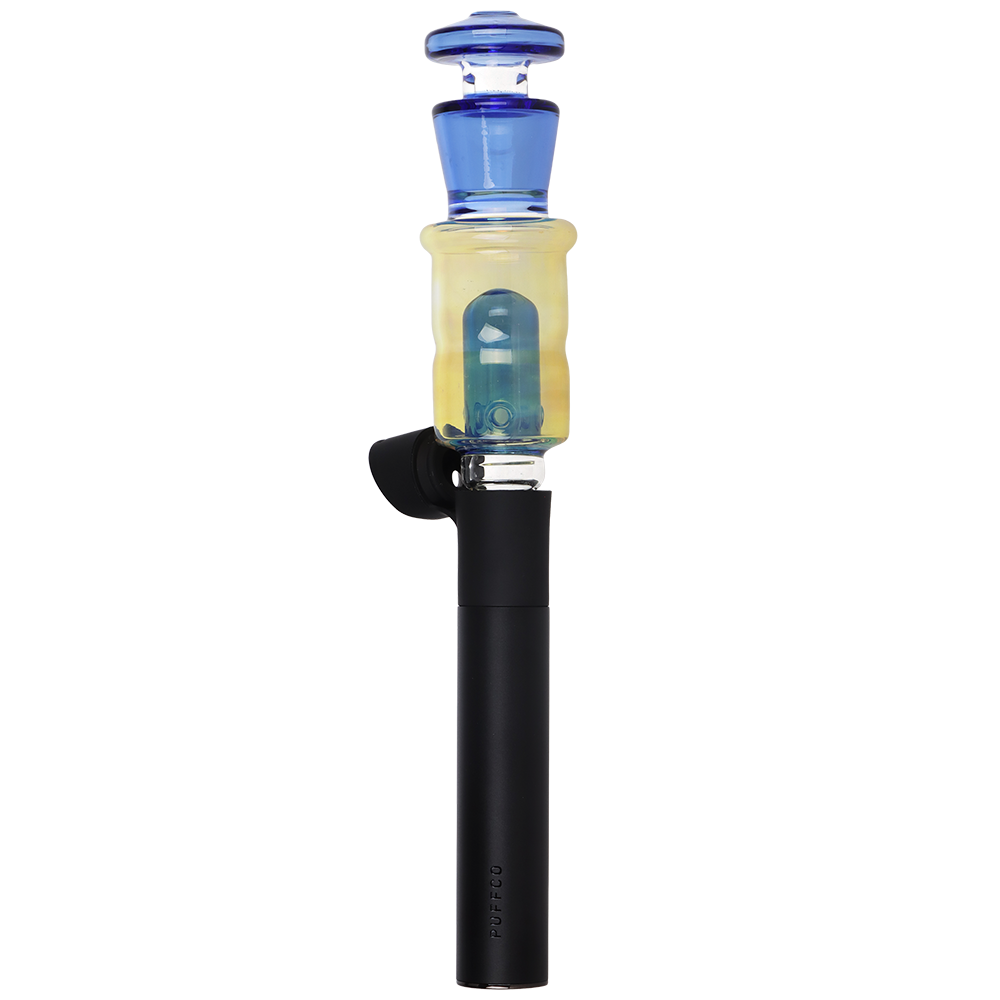 Fumed Bicolor Bubbler for Puffco Pivot | Unit In Use