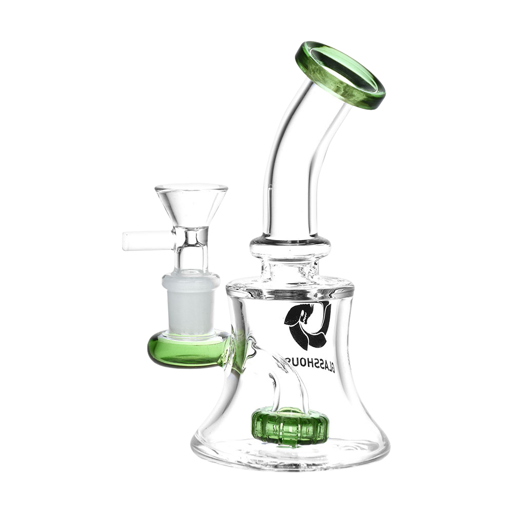 Glasshouse Bent Neck Bell Bong | Back View