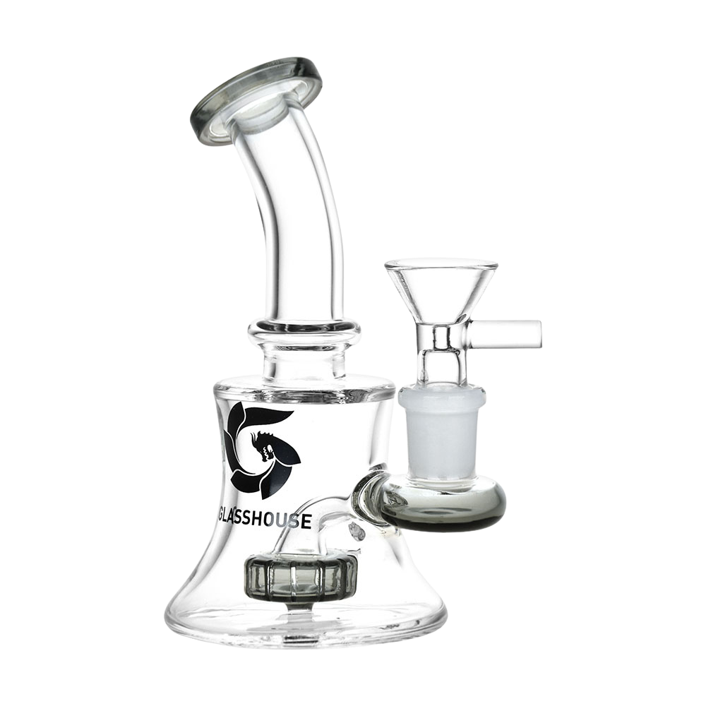 Glasshouse Bent Neck Bell Bong | Gray