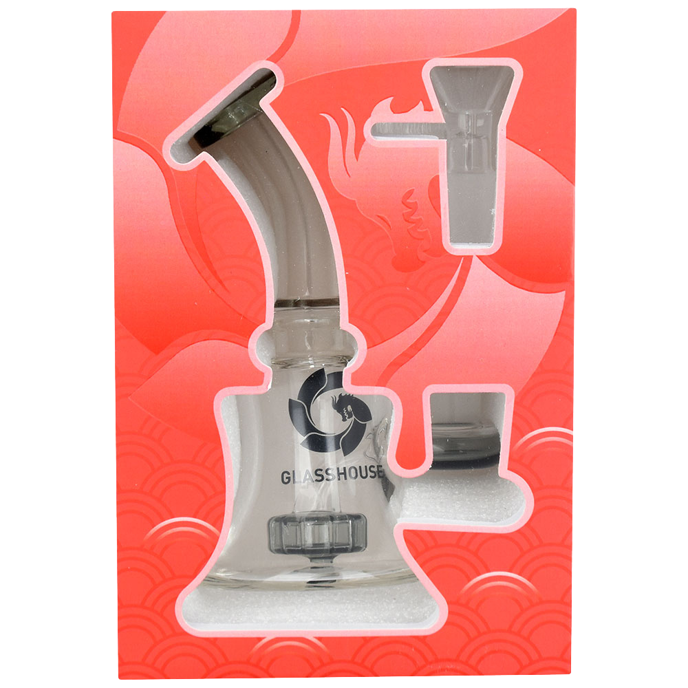 Glasshouse Bent Neck Bell Bong | Packaging