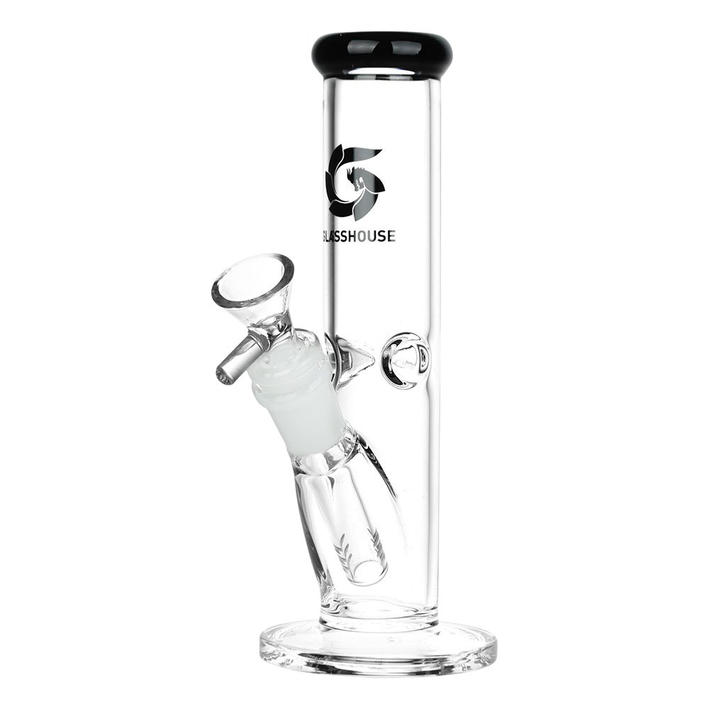 Glasshouse Straight Tube Bong | Black