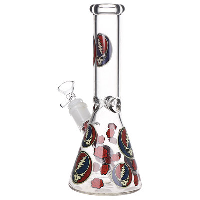 Grateful Dead x Pulsar Beaker Bong | Patchwork | Back View