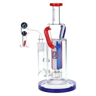 Grateful Dead x Pulsar Cascade Waterfall Recycler Dab Rig Set | Back View